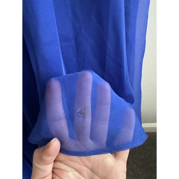 Sherri Hill Royal Blue Beaded Strapless Formal Gown Evening Party‎ Dress - Picture 7 of 9